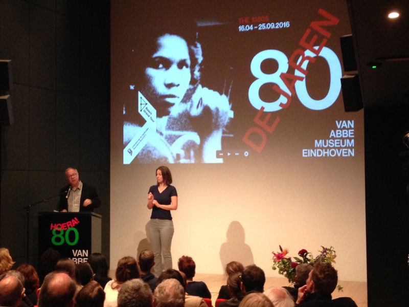 Charles Esche, director of Vann Abbe Museum, in speech at the opening of The 1980s: Today's Beginnings Exhibition